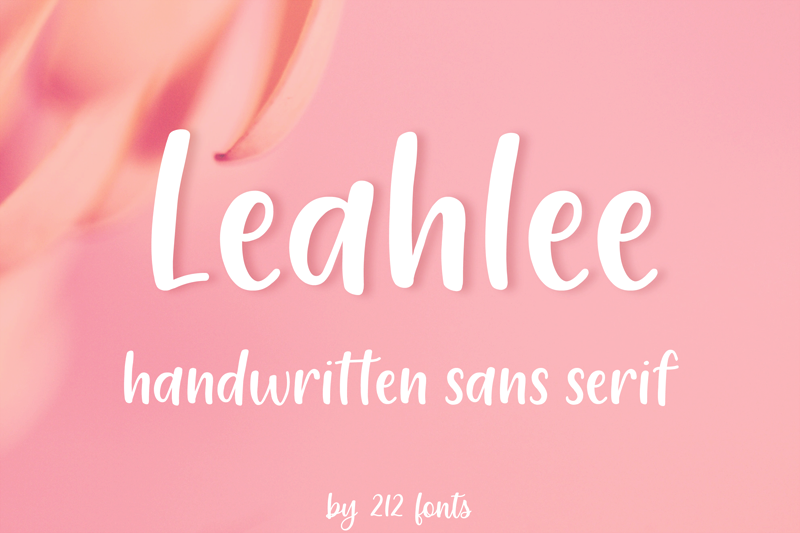 212 Leahlee Sans Font