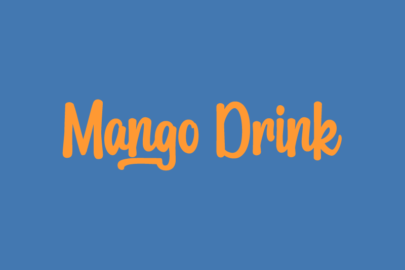 Mango Drink Font