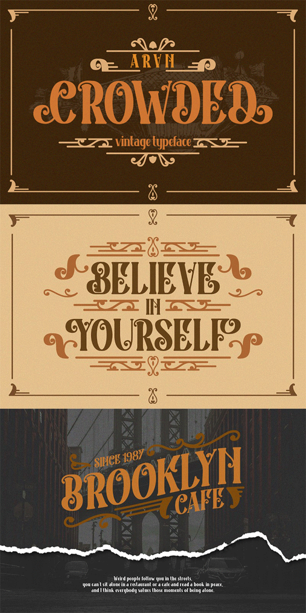 Crowded Font
