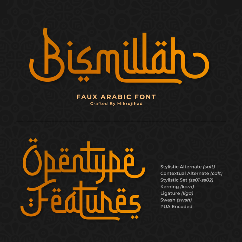 Bismillah Script Font