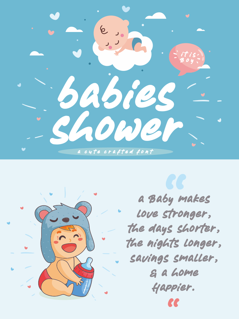 Babies Shower Font