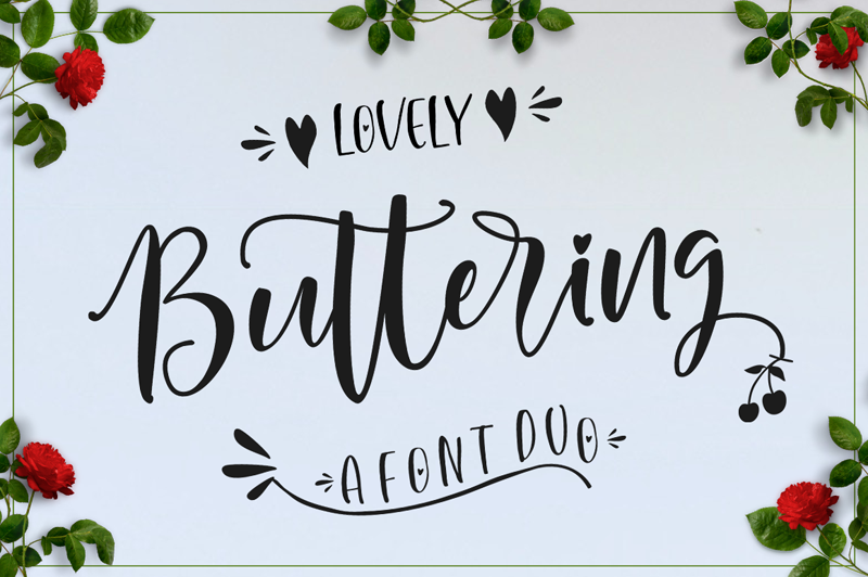 Lovely Buttering Script Font