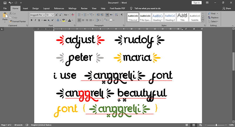 Anggrelli Font