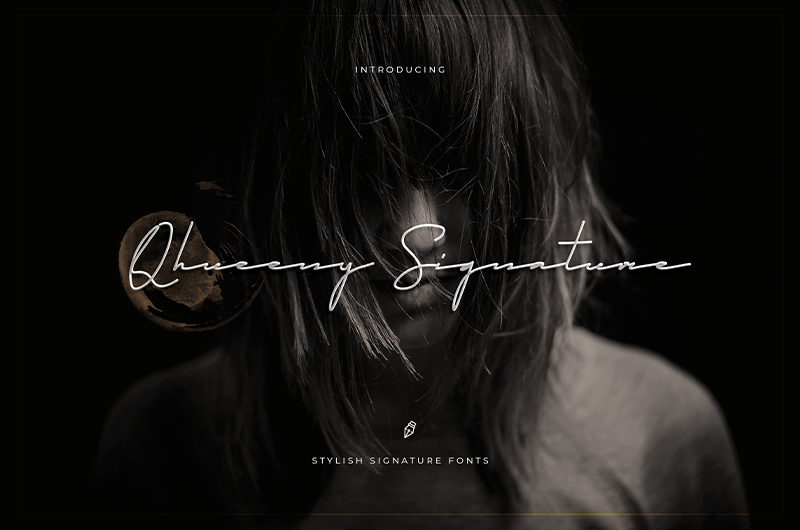Qhueeny Signature Font