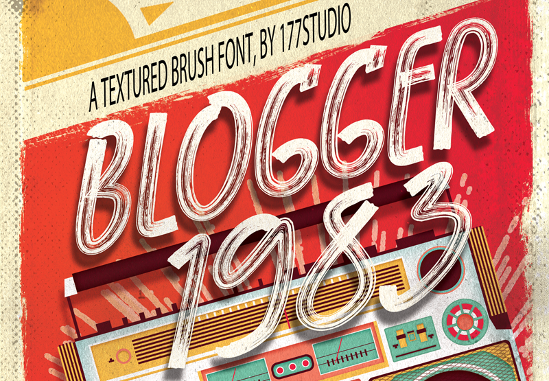 Blogger 1983 Brush Font
