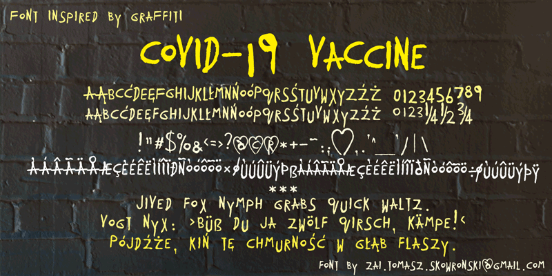 zai Covid-19 Vaccine Font