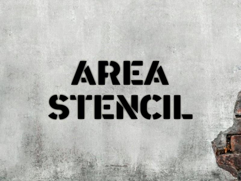 A Area Stencil Font