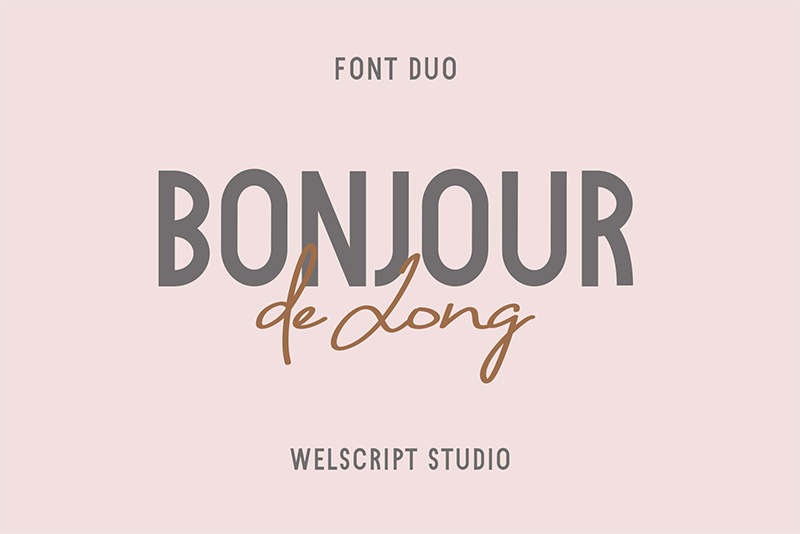 Bonjour De Jong Sans Font