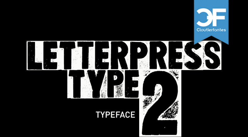 CF Letterpress Type Two Font