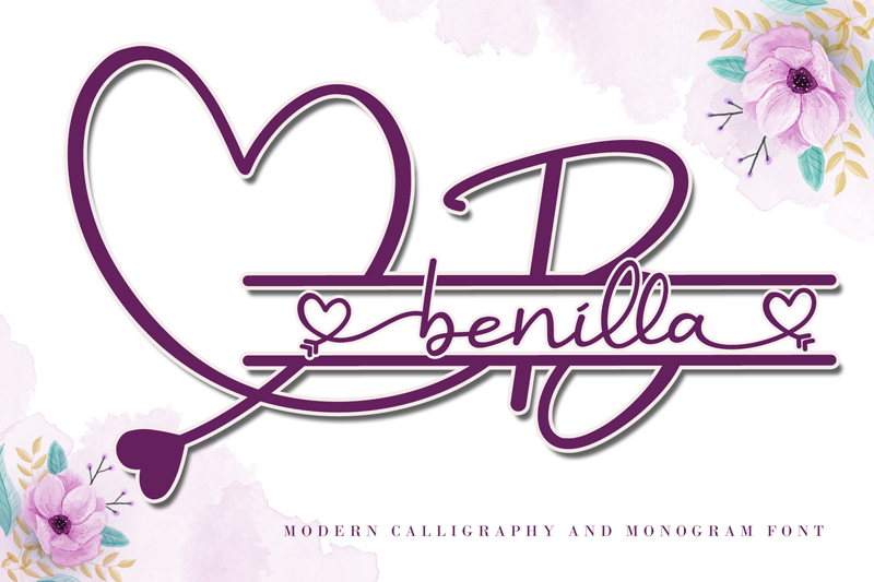 Benilla Calligraphy Font