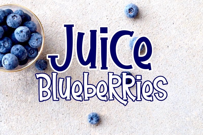 Juice Blueberries Font