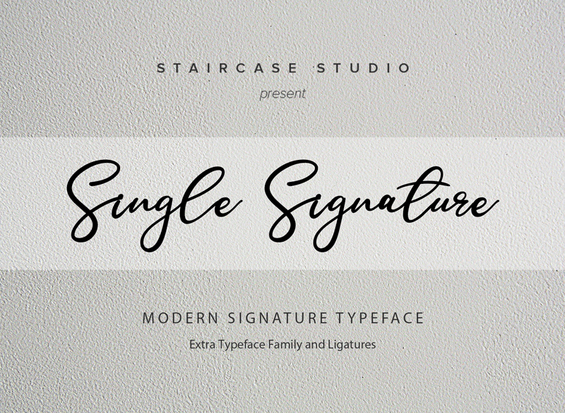 Single Signature Font