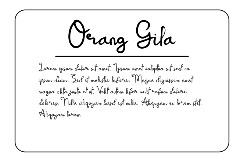 Orang Gila Font