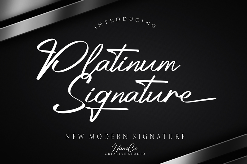 Platinum Signature Font
