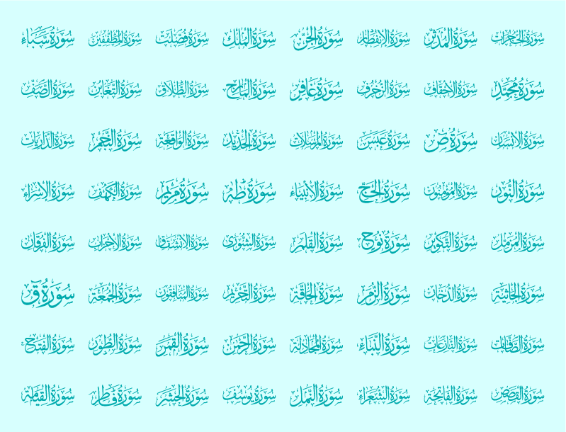 Quran Karim 114 Font