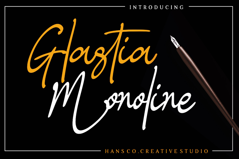 Glastia Monoline Font