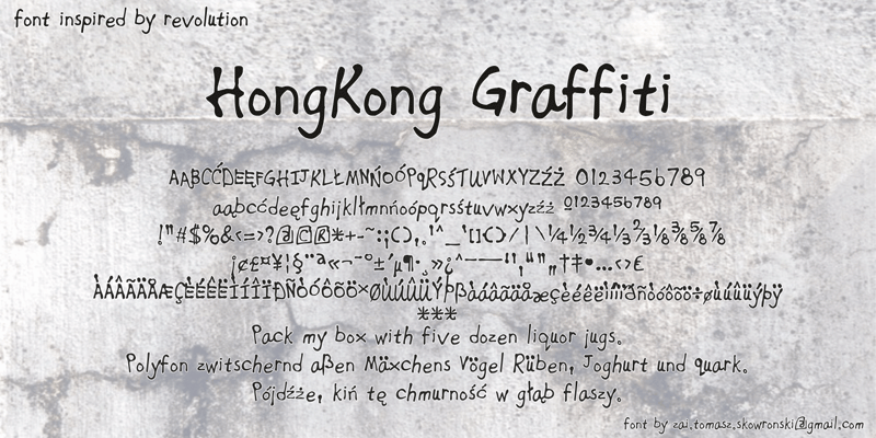 zai HongKong Graffiti Font