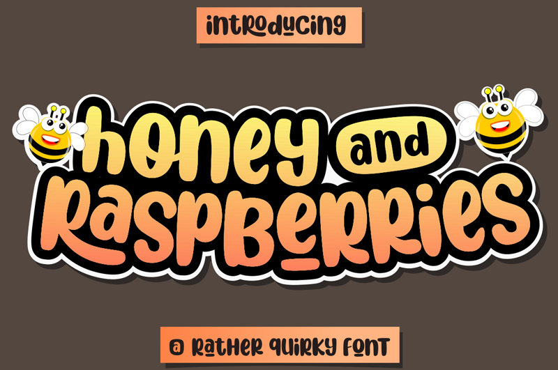 Honey And Raspberries Font