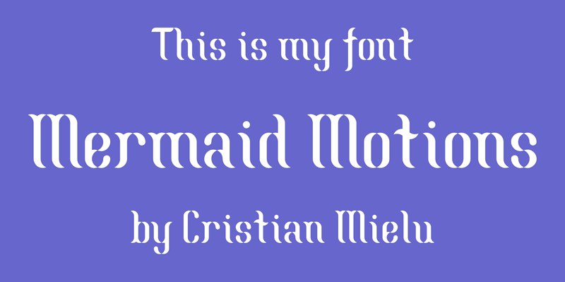 Mermaid Motions Font