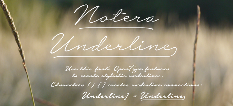 Notera 2 Underline Font