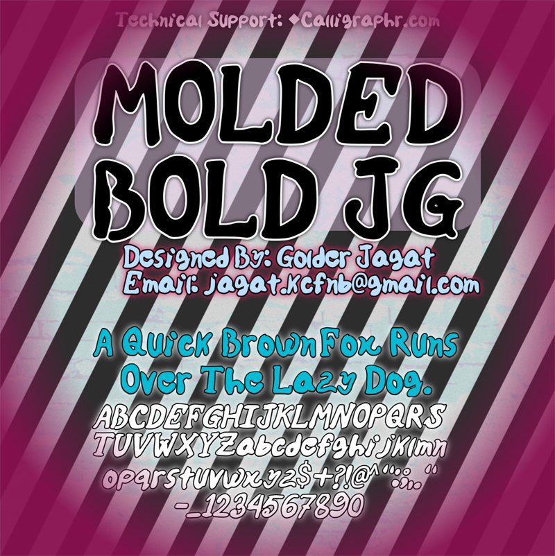 Molded Bold JG Font