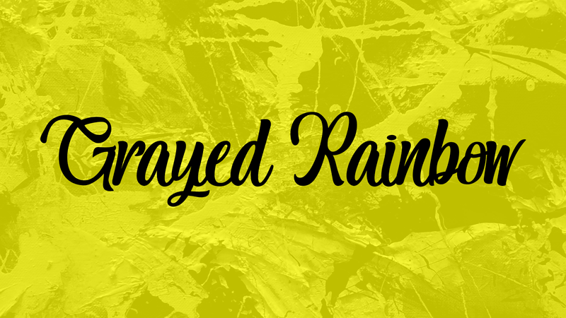 Grayed Rainbow Font