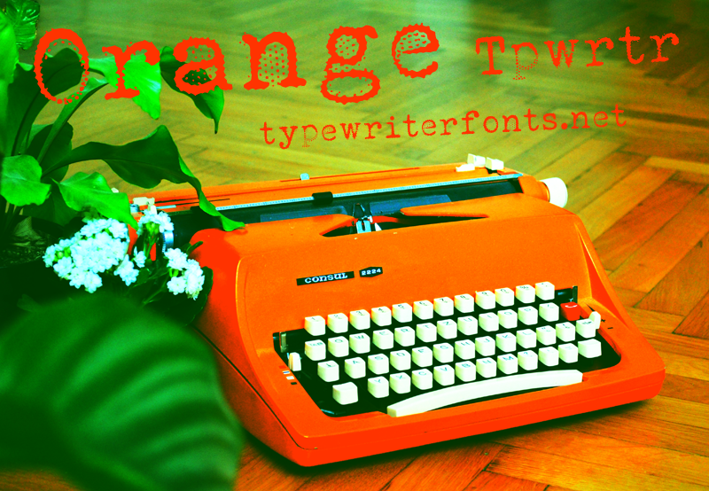 Orange Typewriter Font