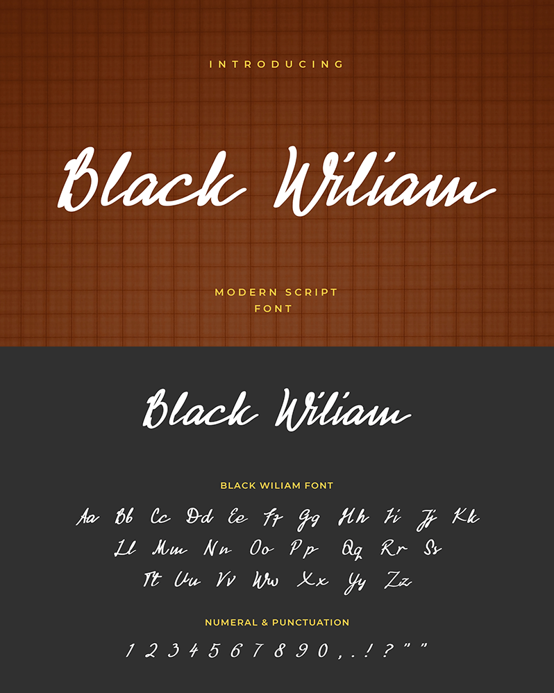 Black Wiliam Font
