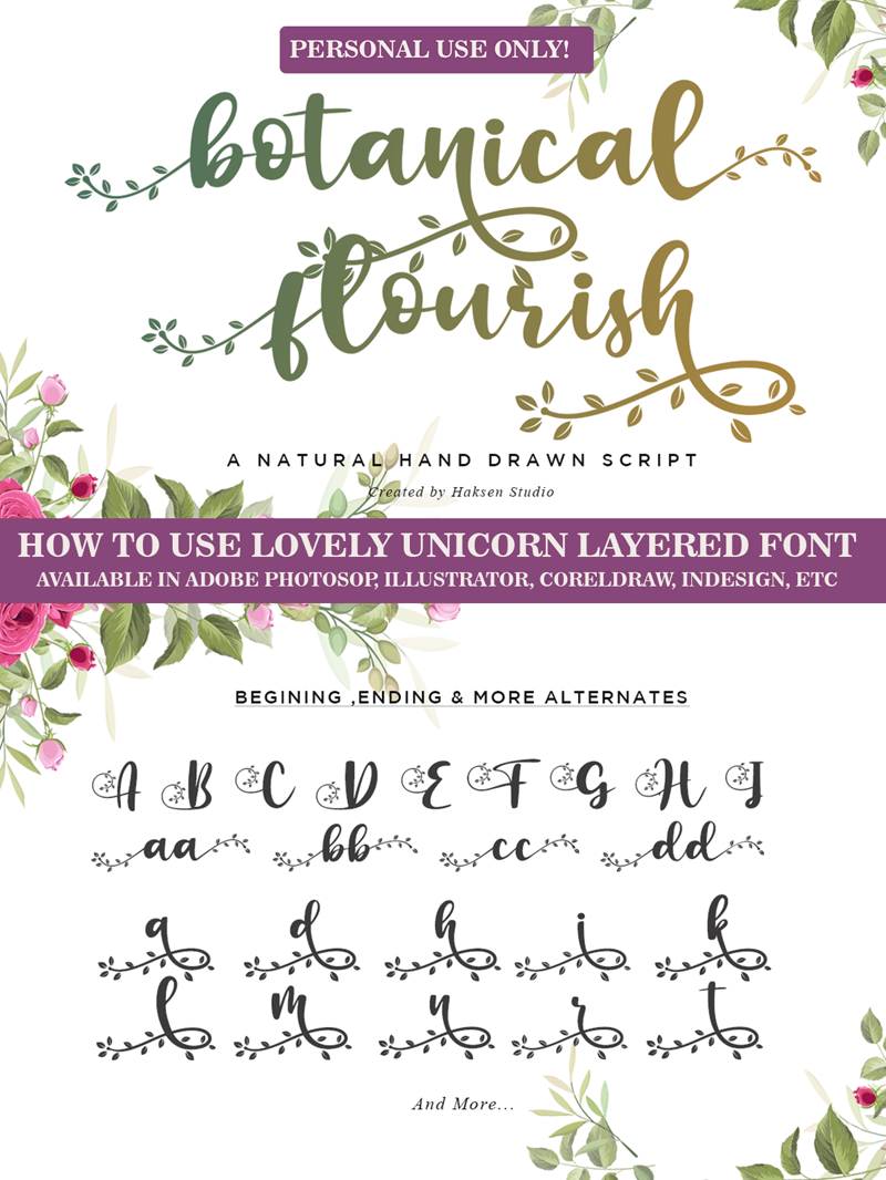 Botanical Flourish Font