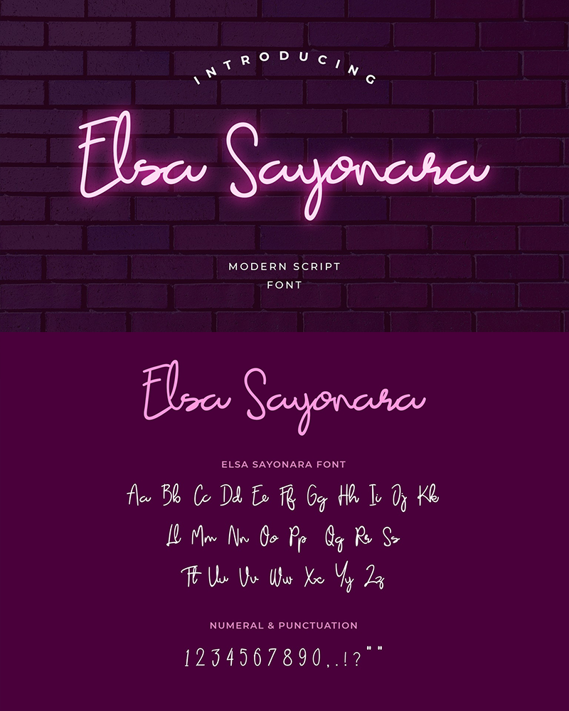 Elsa Sayonara Font