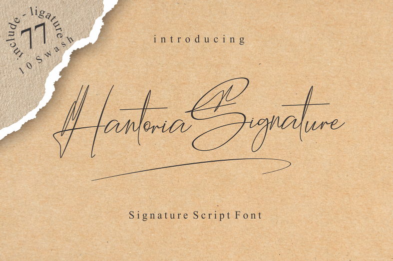Hantoria Signature Font