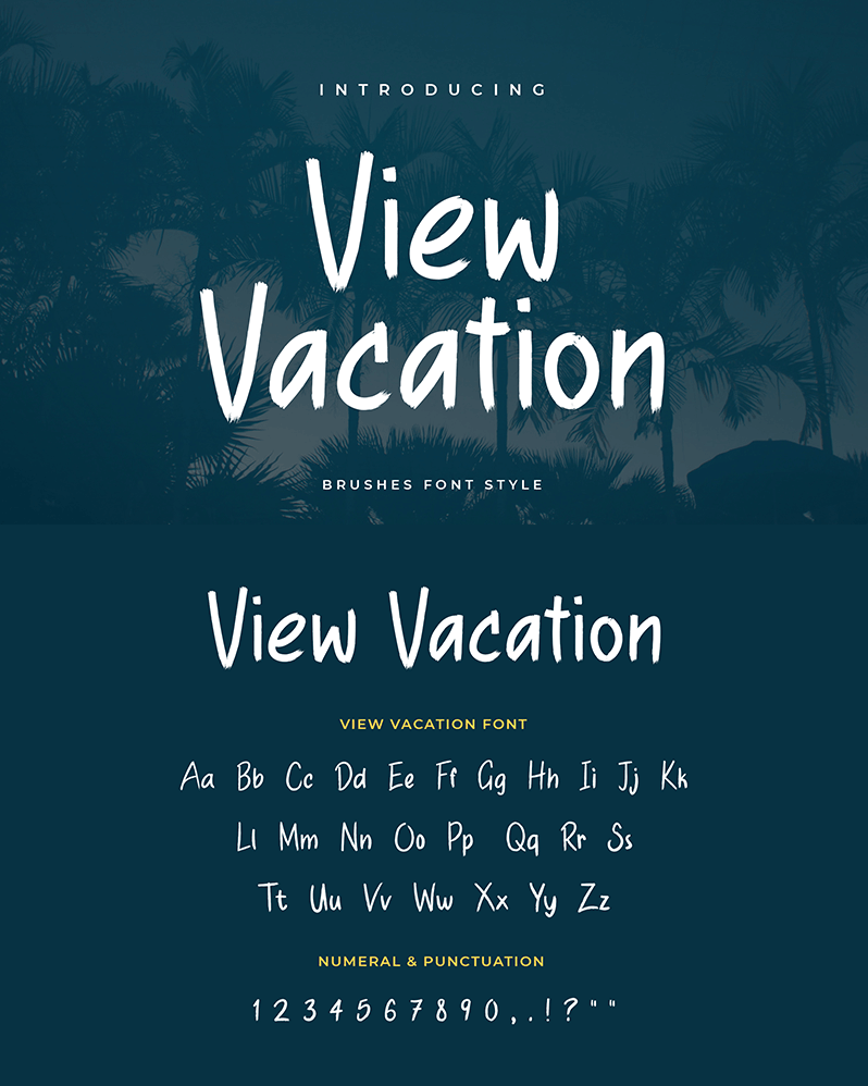 View Vacation Font