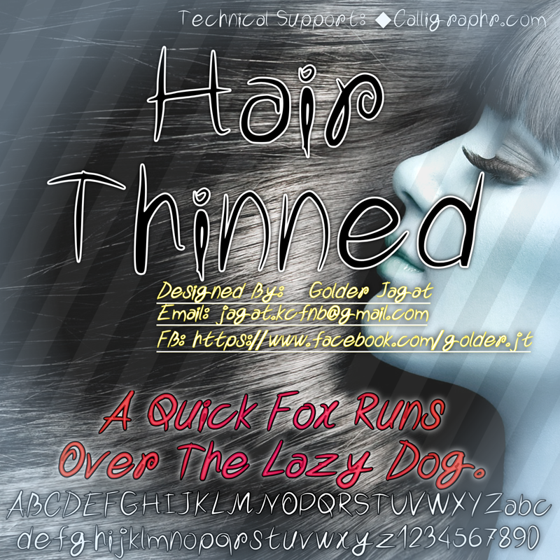 Hair Thinned Font