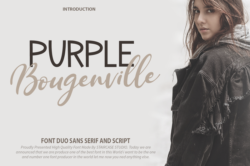 Purple Bougenville Duo Font