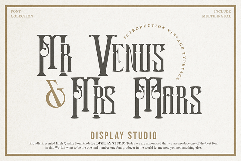 Mr.Venus & Mrs.Mars Font