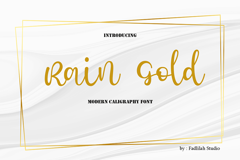 Rain Gold Font