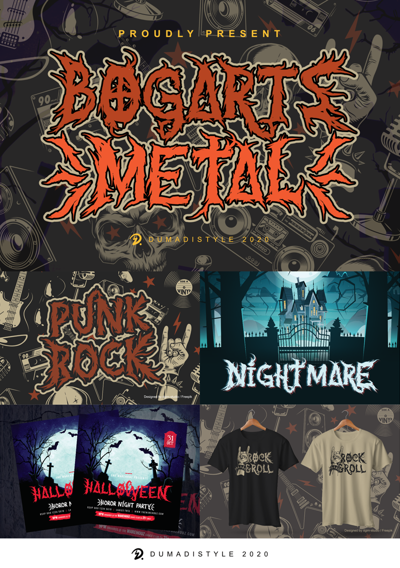 Bogarts Metal Font