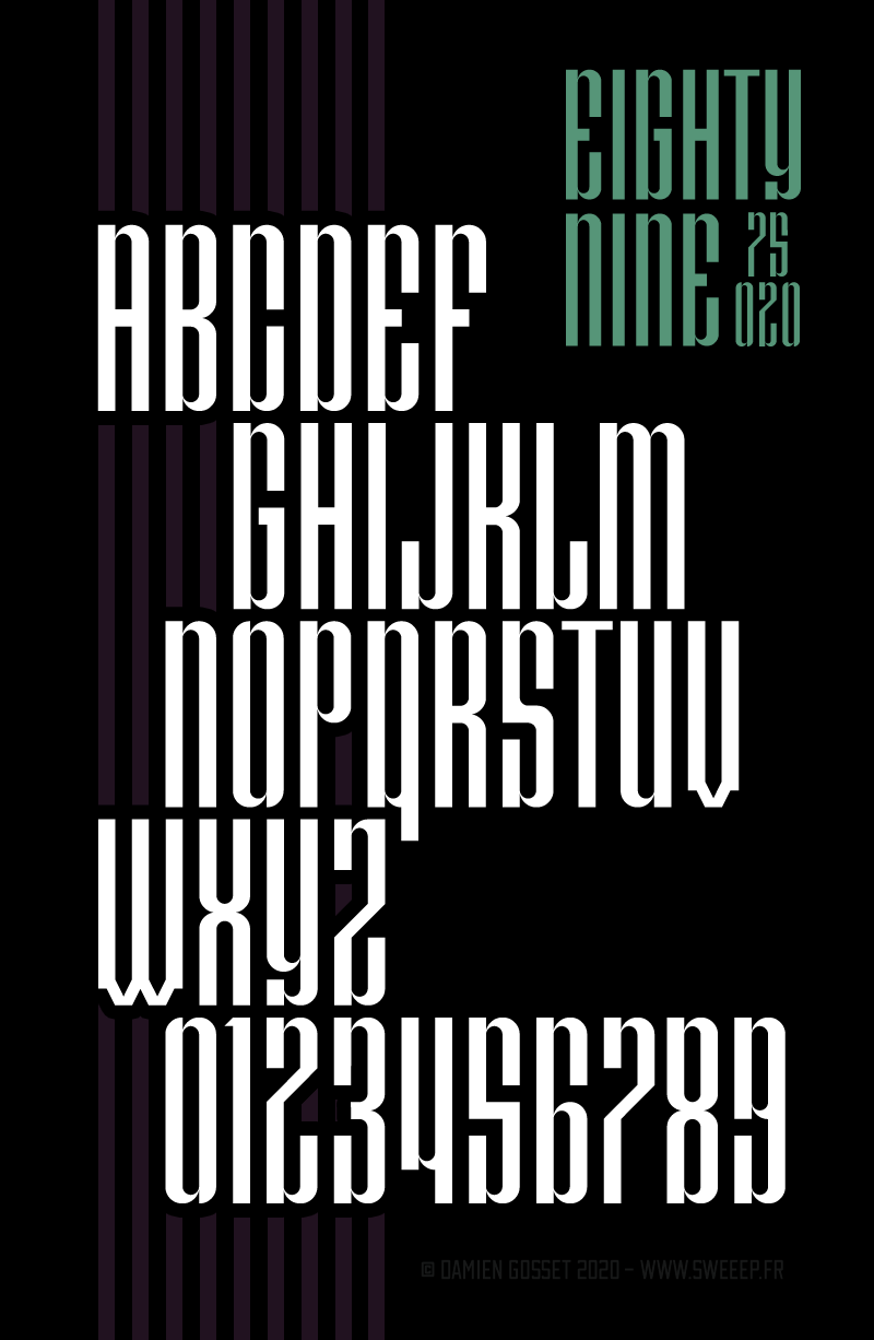 Eighty Nine 75020 Font