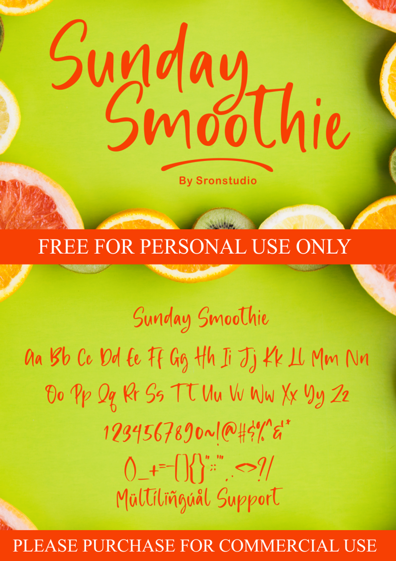 Sunday Smoothie Font