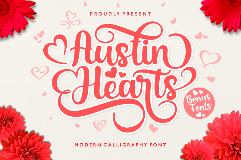 Austin Hearts Font