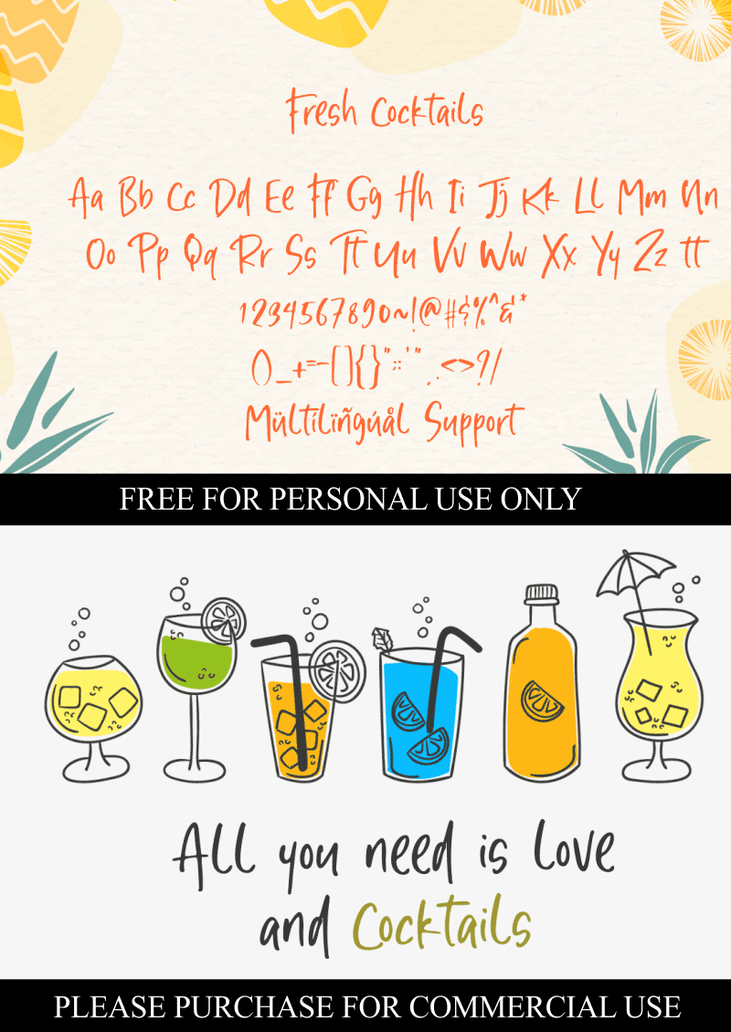 Fresh Cocktails Font