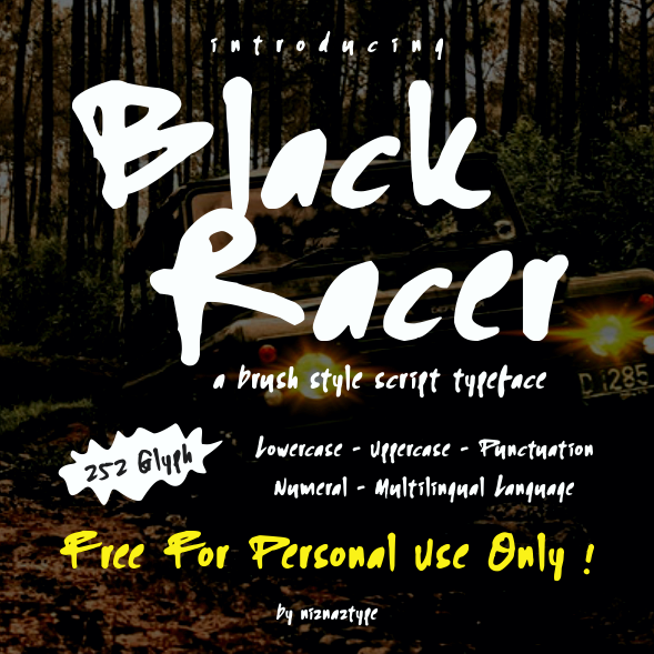 Black Racer Font