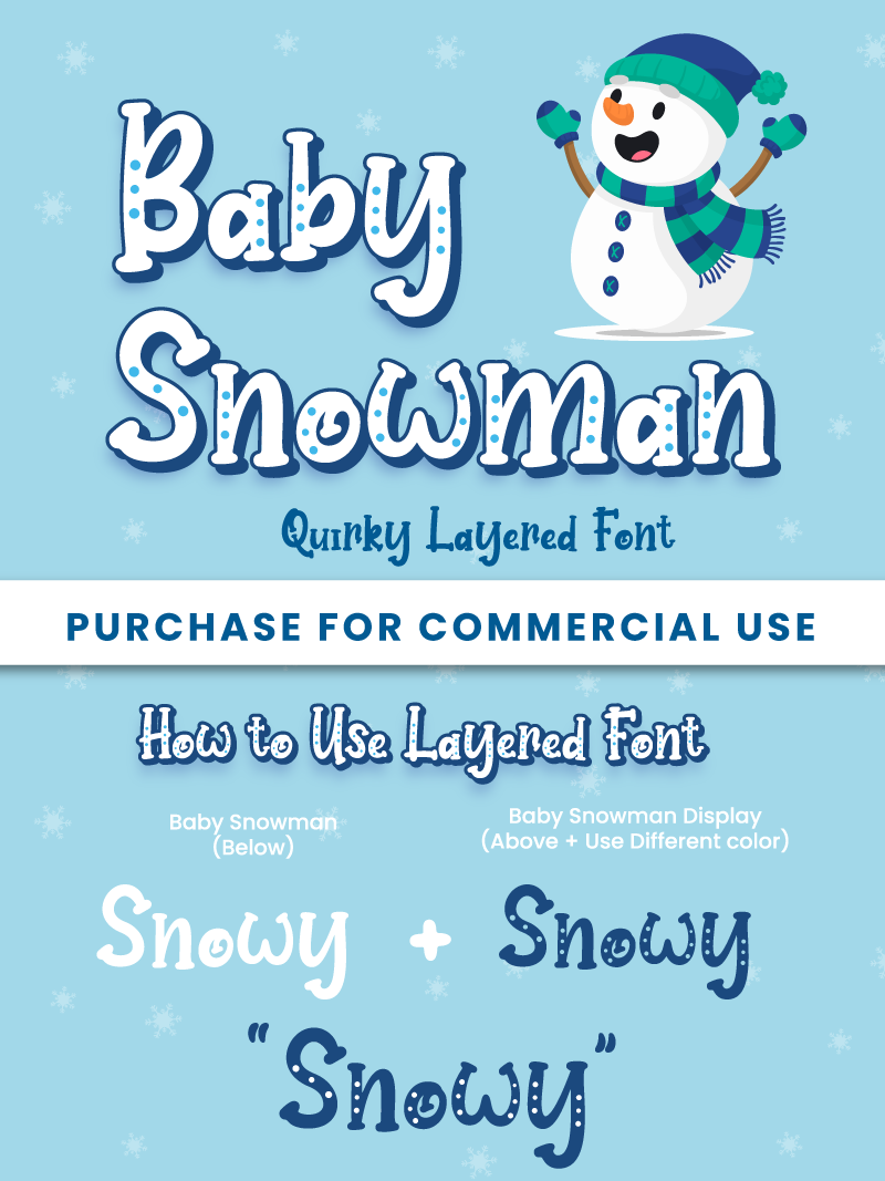 Baby Snowman Font