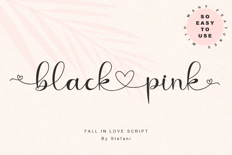 Black Love Pink Font