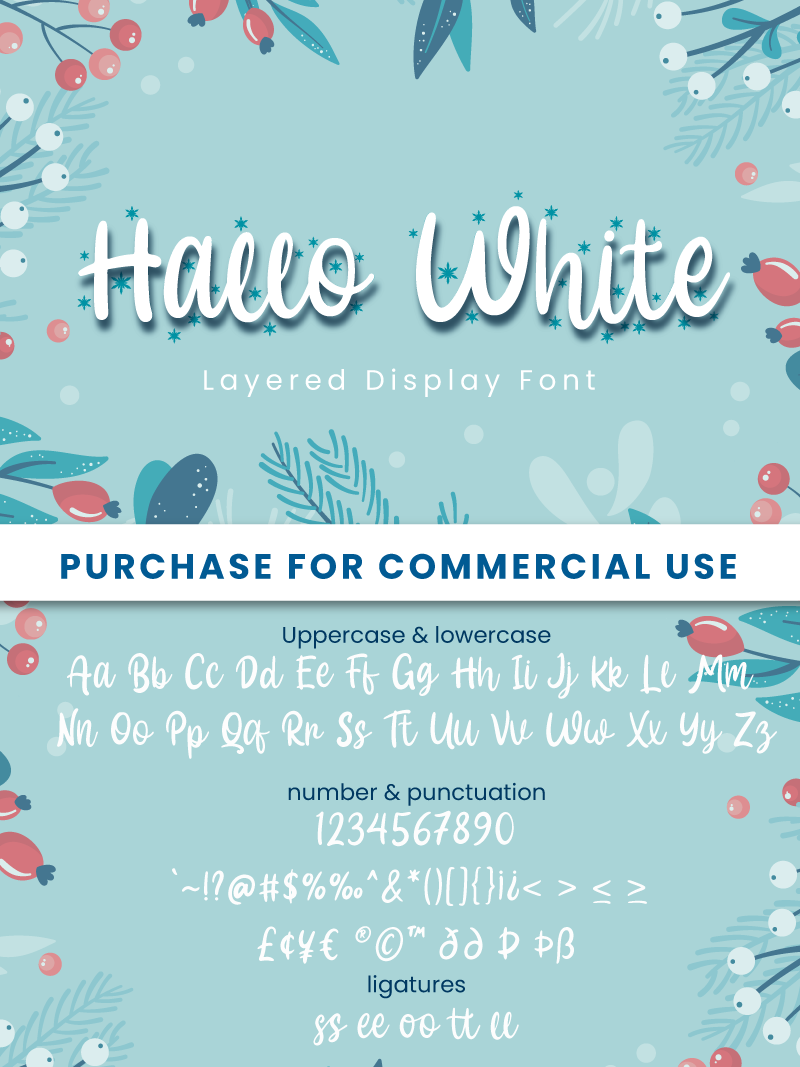 Hallo White Font