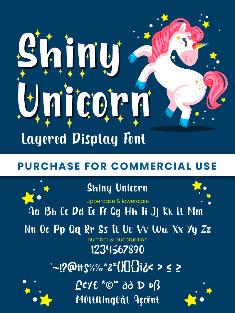 Shiny Unicorn Font