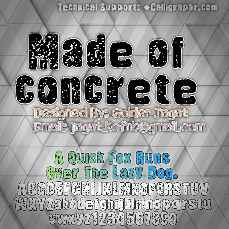 Made Of Concrete Font