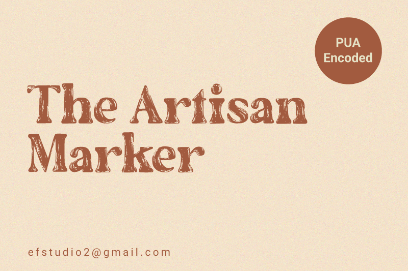 The Artisan Marker Font