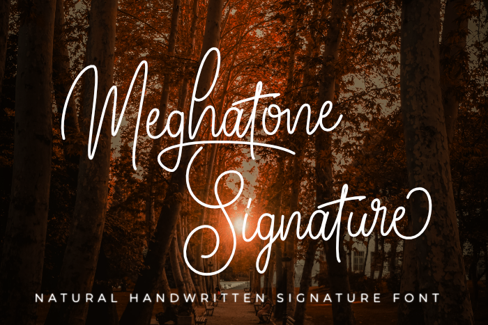 Meghatone Signature Font