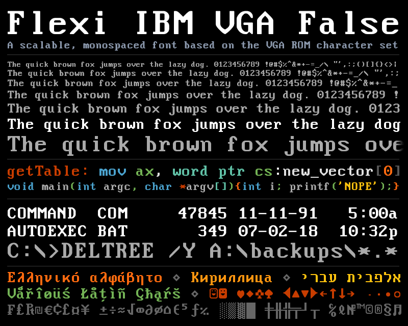 Flexi Ibm Vga False Font